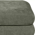 Meridian Furniture, Pouf Modulare Modulare Rivestito in Tessuto Chenille Stellar
