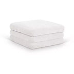 Meridian Furniture, Pouf Modulare Modulare Rivestito in Tessuto Chenille Stellar