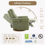 Poltrona reclinabile girevole elettrica triplo-motore Spruce & Spring per cameretta