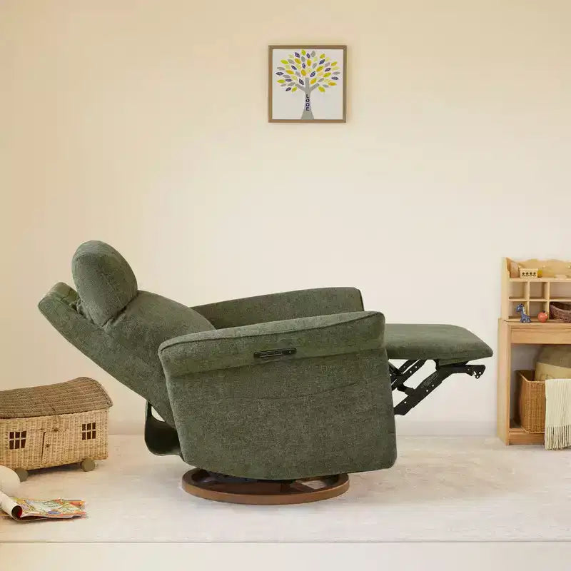 Poltrona reclinabile girevole elettrica triplo-motore Spruce & Spring per cameretta