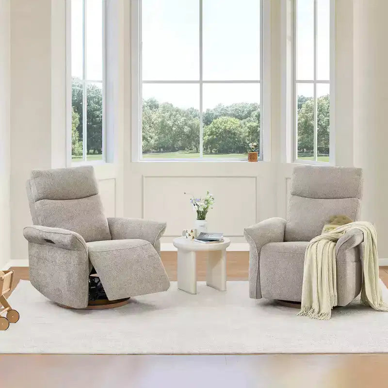 Poltrona reclinabile girevole elettrica triplo-motore Spruce & Spring per cameretta