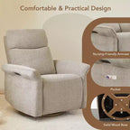 Poltrona reclinabile girevole elettrica triplo-motore Spruce & Spring per cameretta