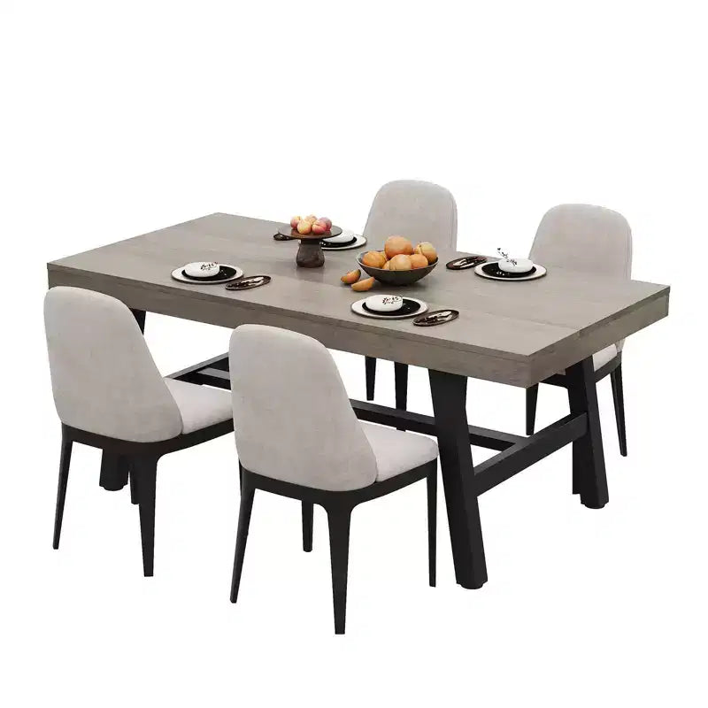 Tavolo da pranzo da 71 pollici per 6-10 persone, tavolo da cucina rettangolare moderno in stile rustico, con piedini regolabili e robusta struttura in metallo, per sala da pranzo, soggiorno, senza sedie