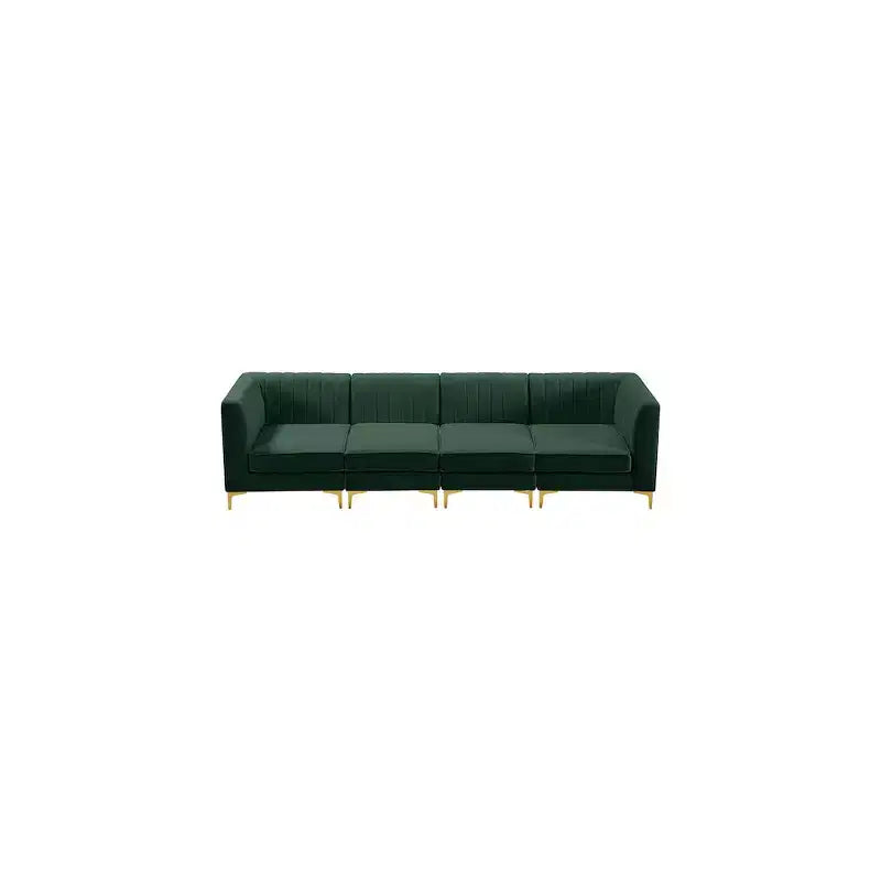 Meridian Furniture, divano componibile Alina in velluto