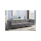 Meridian Furniture, divano componibile Alina in velluto