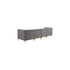 Meridian Furniture, divano componibile Alina in velluto