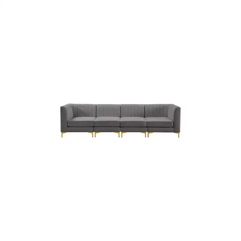Meridian Furniture, divano componibile Alina in velluto