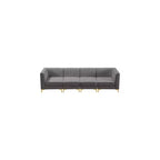 Meridian Furniture, divano componibile Alina in velluto