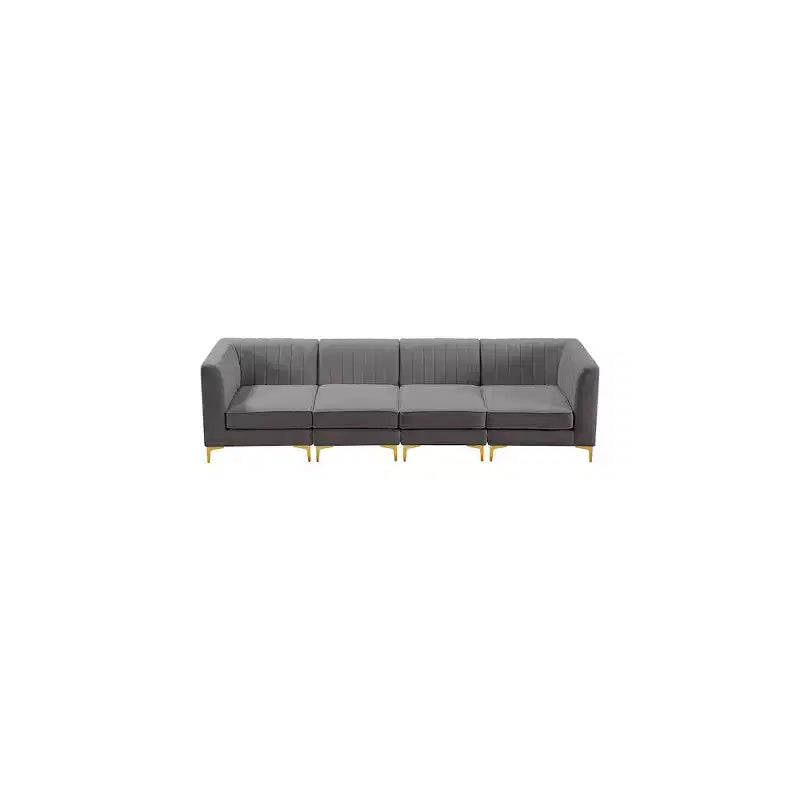Meridian Furniture, divano componibile Alina in velluto