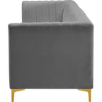 Meridian Furniture, divano componibile Alina in velluto