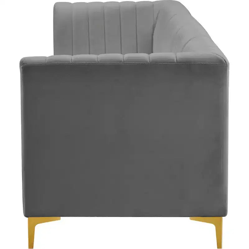 Meridian Furniture, divano componibile Alina in velluto