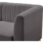 Meridian Furniture, divano componibile Alina in velluto