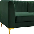 Meridian Furniture, divano componibile Alina in velluto