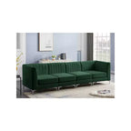 Meridian Furniture, divano componibile Alina in velluto