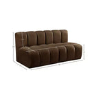 Meridian Furniture, divano modulare in velluto Arc