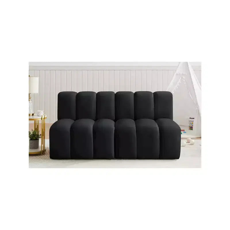 Meridian Furniture, divano modulare in velluto Arc