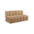 Meridian Furniture, divano modulare in velluto Arc