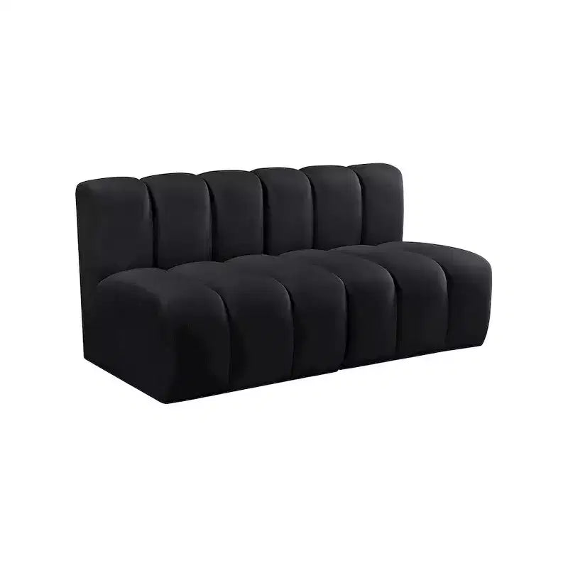 Meridian Furniture, divano modulare in velluto Arc
