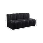 Meridian Furniture, divano modulare in velluto Arc