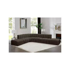Divano componibile Meridian Furniture Arc in tessuto bouclé marrone
