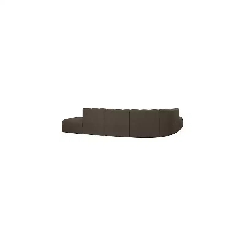 Divano componibile Meridian Furniture Arc in tessuto bouclé marrone