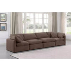 Meridian Furniture, Divano Modulare Indulge in Velluto Marrone