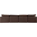 Meridian Furniture, Divano Modulare Indulge in Velluto Marrone