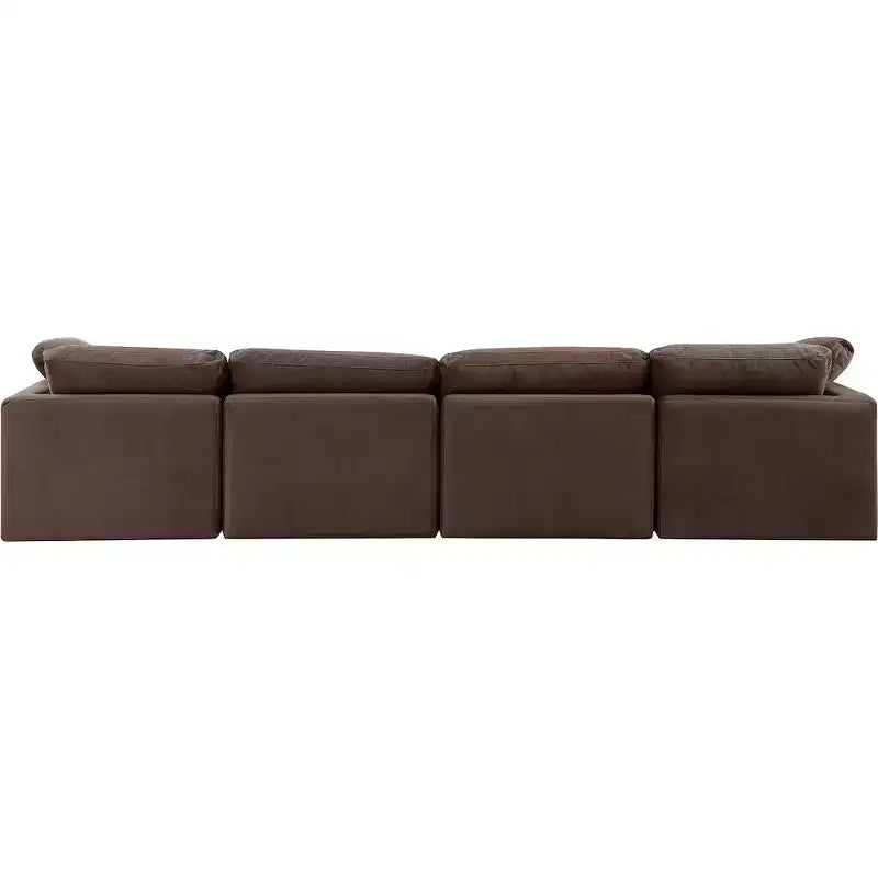 Meridian Furniture, Divano Modulare Indulge in Velluto Marrone
