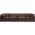 Meridian Furniture, Divano Modulare Indulge in Velluto Marrone