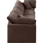 Meridian Furniture, Divano Modulare Indulge in Velluto Marrone