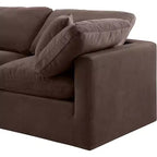 Meridian Furniture, Divano Modulare Indulge in Velluto Marrone