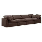 Meridian Furniture, Divano Modulare Indulge in Velluto Marrone