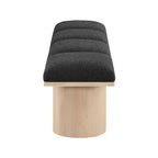 Meridian Furniture, Panca Pavilion in tessuto bouclé nero