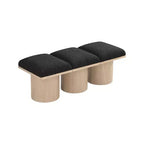 Meridian Furniture, Panca Pavilion in tessuto bouclé nero