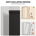 Comò a 5 cassetti per camera da letto, comodino nero con cassetti e maniglie incorporate, organizer in legno per soggiorno, cameretta, ingresso