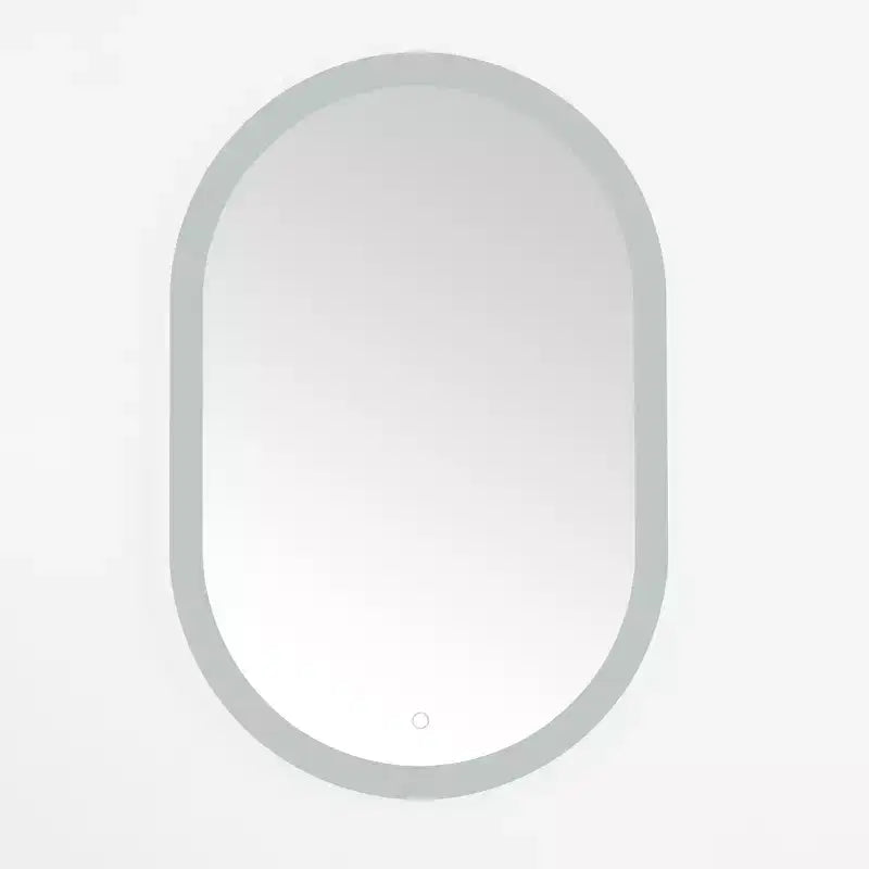 Wes 24 Aluminum LED Oval Mirror - LMR1009 - Silver/White - Safavieh