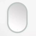 Wes 24 Aluminum LED Oval Mirror - LMR1009 - Silver/White - Safavieh