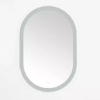 Wes 24 Aluminum LED Oval Mirror - LMR1009 - Silver/White - Safavieh