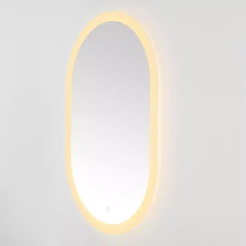 Specchio ovale a LED in alluminio Wes 24 - LMR1009 - Argento/Bianco - Safavieh