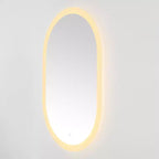 Specchio ovale a LED in alluminio Wes 24 - LMR1009 - Argento/Bianco - Safavieh