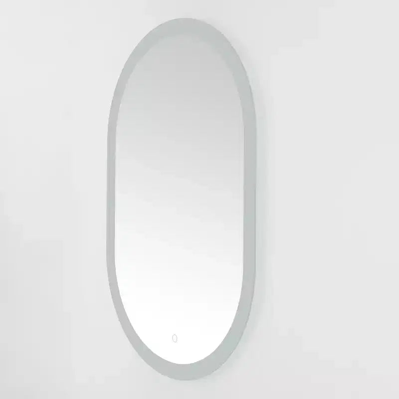 Specchio ovale a LED in alluminio Wes 24 - LMR1009 - Argento/Bianco - Safavieh