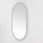 Specchio ovale a LED in alluminio Wes 24 - LMR1009 - Argento/Bianco - Safavieh