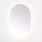 Specchio ovale a LED in alluminio Wes 24 - LMR1009 - Argento/Bianco - Safavieh
