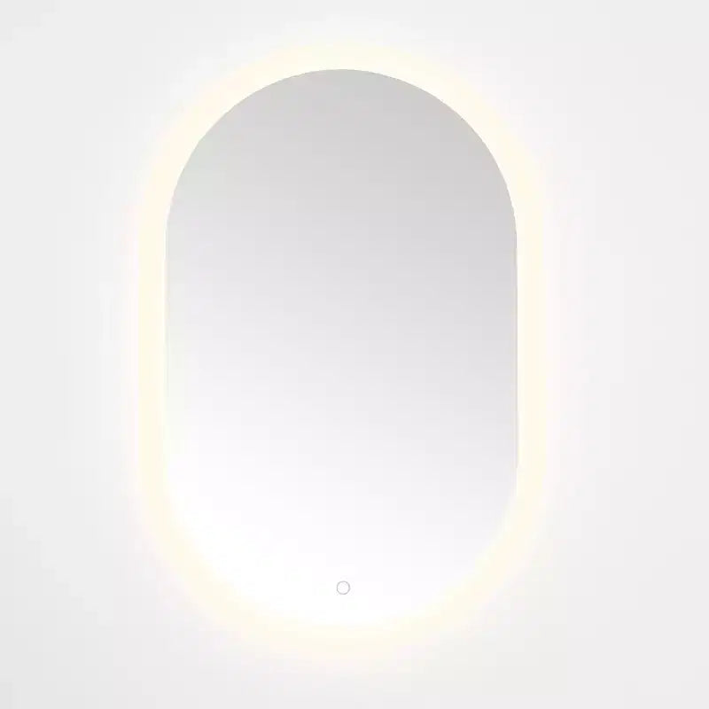 Specchio ovale a LED in alluminio Wes 24 - LMR1009 - Argento/Bianco - Safavieh