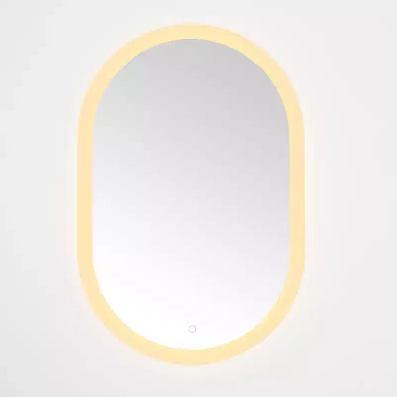 Specchio ovale a LED in alluminio Wes 24 - LMR1009 - Argento/Bianco - Safavieh