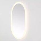 Specchio ovale a LED in alluminio Wes 24 - LMR1009 - Argento/Bianco - Safavieh