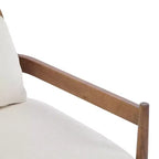 Christopher Knight Home Zuka, sedia in legno con cuscini in rattan in stile moderno di metà secolo (set da 2)