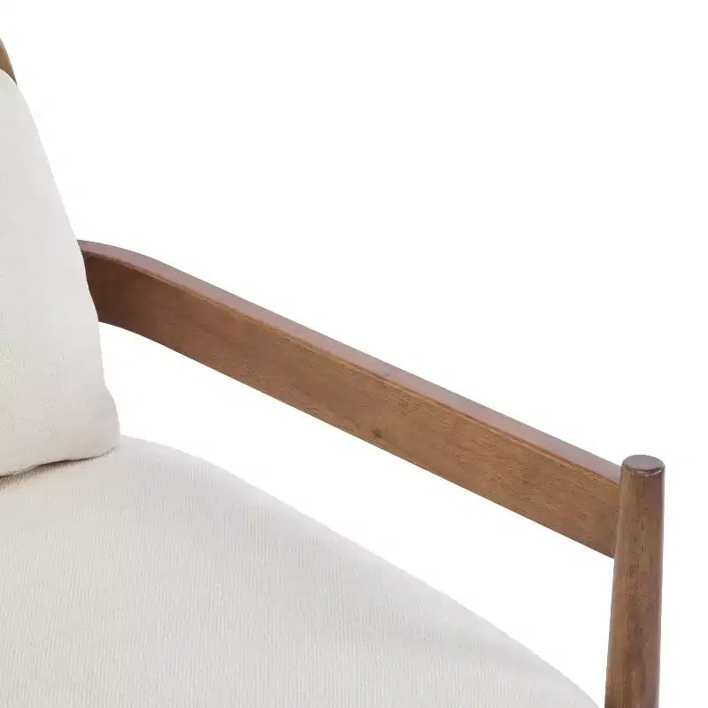 Christopher Knight Home Zuka, sedia in legno con cuscini in rattan in stile moderno di metà secolo (set da 2)