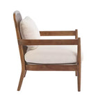 Christopher Knight Home Zuka, sedia in legno con cuscini in rattan in stile moderno di metà secolo (set da 2)