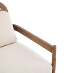 Christopher Knight Home Zuka, sedia in legno con cuscini in rattan in stile moderno di metà secolo (set da 2)
